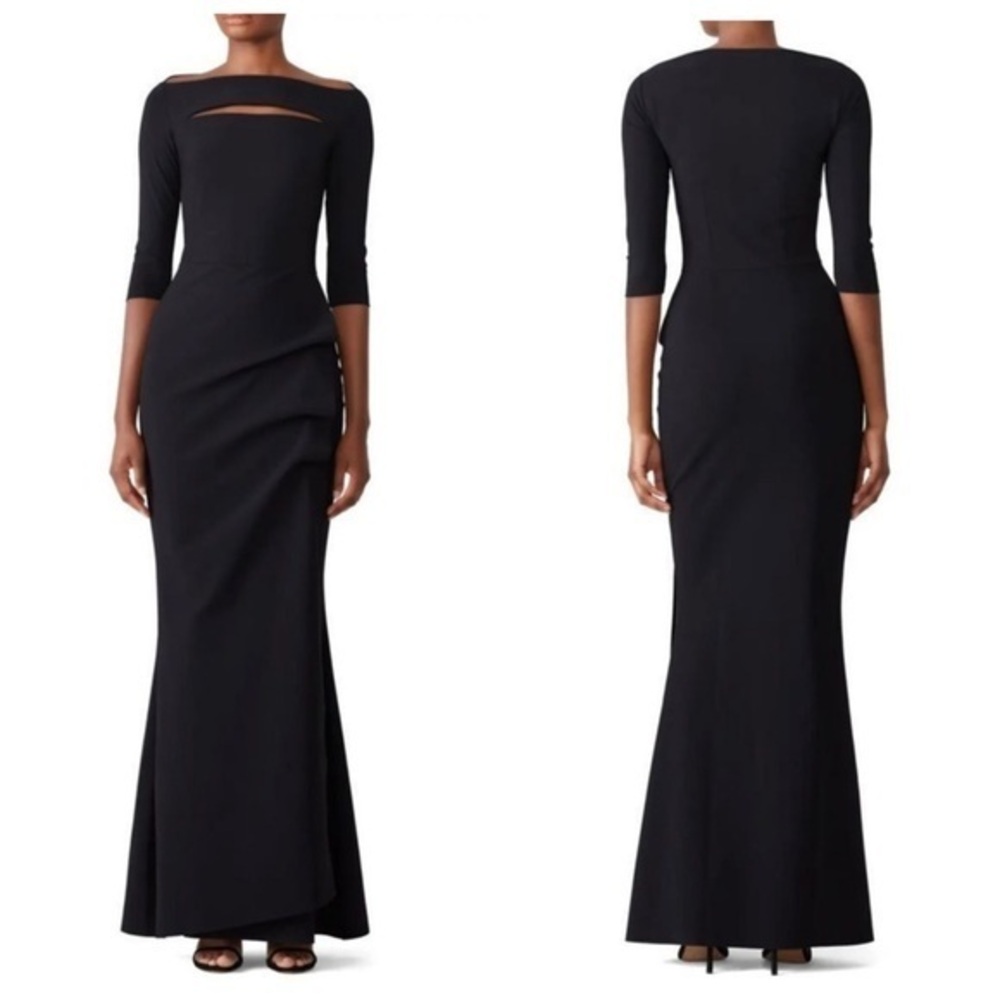 Chiara Boni La Petite Robe Kate
Slit-Detail Boatneck Gown Size 6